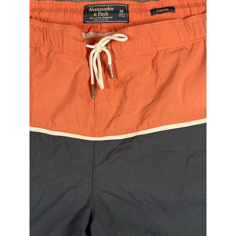 VTG Abercrombie and Fitch Board Trunks Men's Size Medium Navy And Salmon Y2K